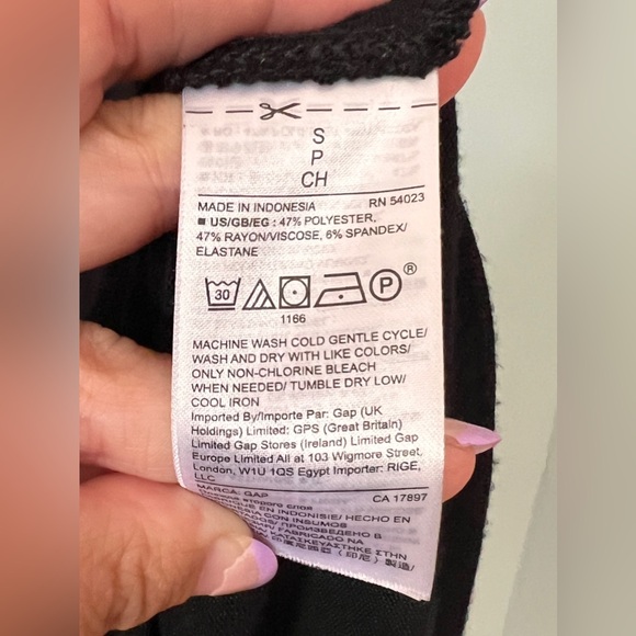 Gap Black Softspun Short Cap Sleeve Twist Knot Front Midi Dress Black Small - Picture 6 of 8